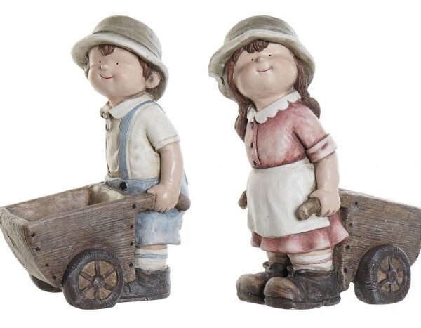 coppia bambini resina