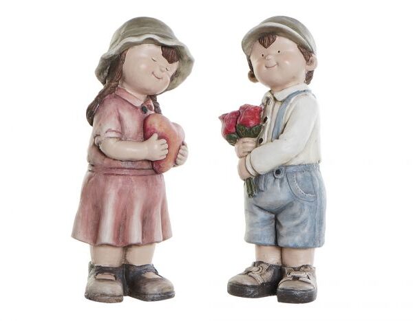 coppia bambini figura resina