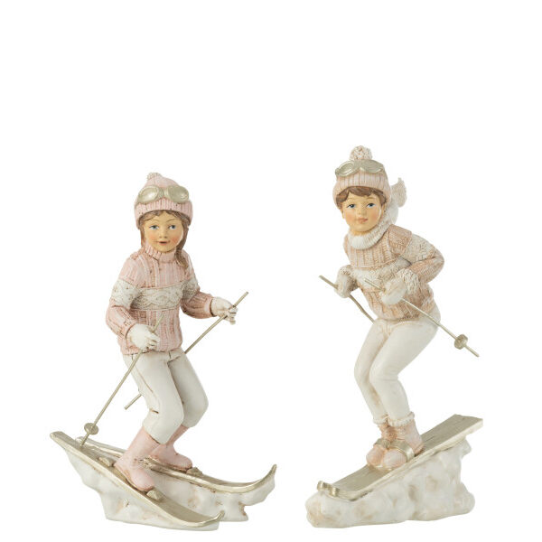 Coppia Ragazza/Ragazzo Sci Bianco/Rosa