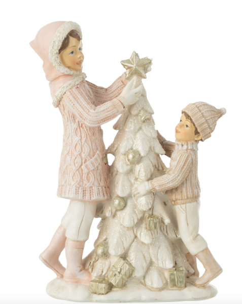 Ragazza/Ragazzo Albero Di Natale Bianco/Rosa